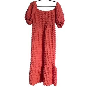 Simply Southern Pink Maxi Bubble Dress Cloud Flowing Small‎ NWT